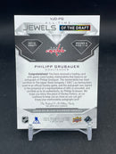 2022 UPPER DECK BLACK DIAMOND - JEWELS OF THE DRAFT - P. GRUBAUER - #VJD-PG - #'D/49 - RELIC - AUTOGRAPH
