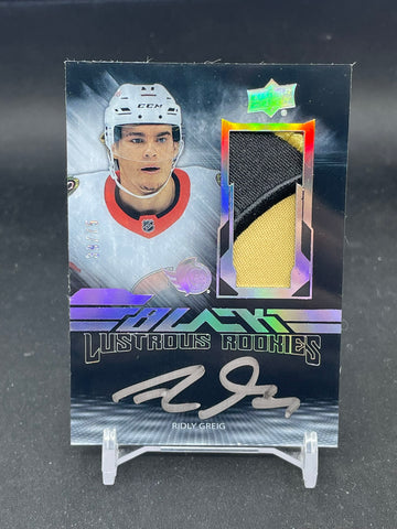 2023 UPPER DECK SPX - BLACK LUSTROUS ROOKIES - R. GREIG - #LRAP-RG - #'D/75 - RELIC - AUTOGRAPH - RC
