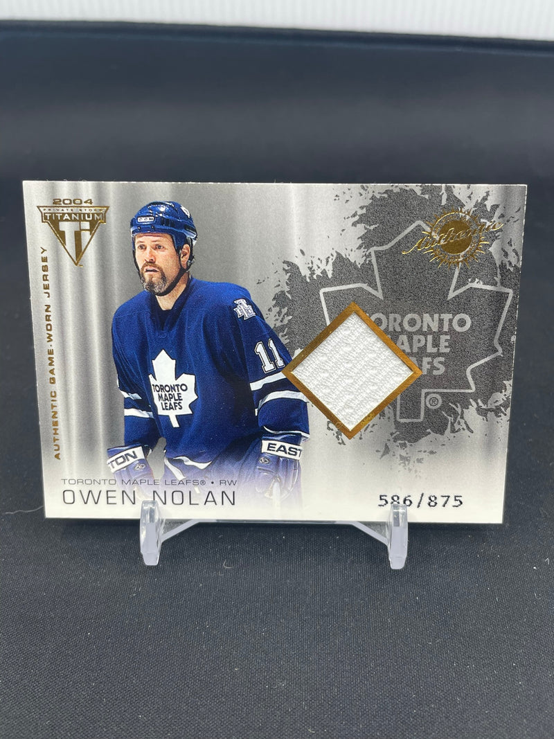 2004 PACIFIC TITANIUM - AUTHENTIC JERSEY - O. NOLAN - #184 - #'D/875 - RELIC