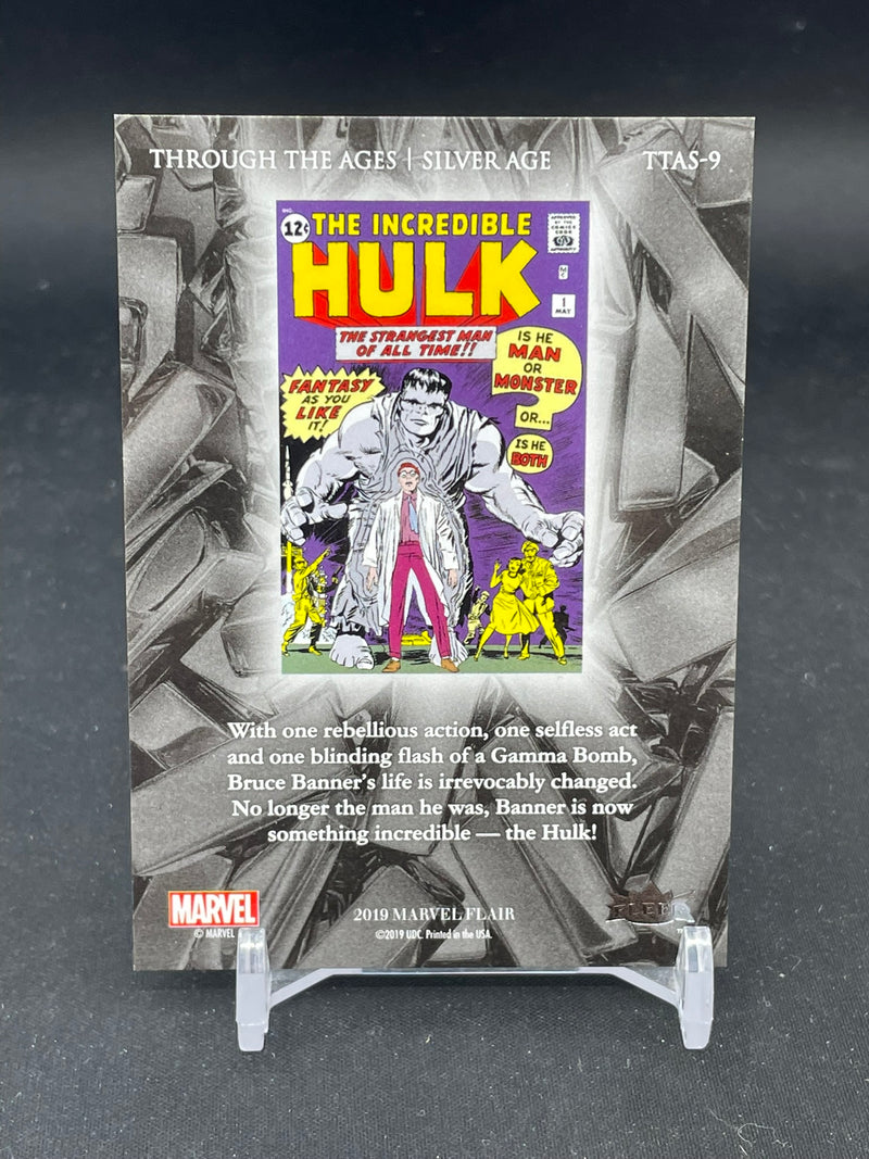 2019 UPPER DECK MARVEL FLAIR - THROUGH THE AGES SILVER - THE HULK -