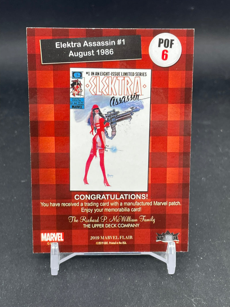 2019 UPPER DECK MARVEL FLAIR - PIECES OF FLAIR - ELEKTRA -