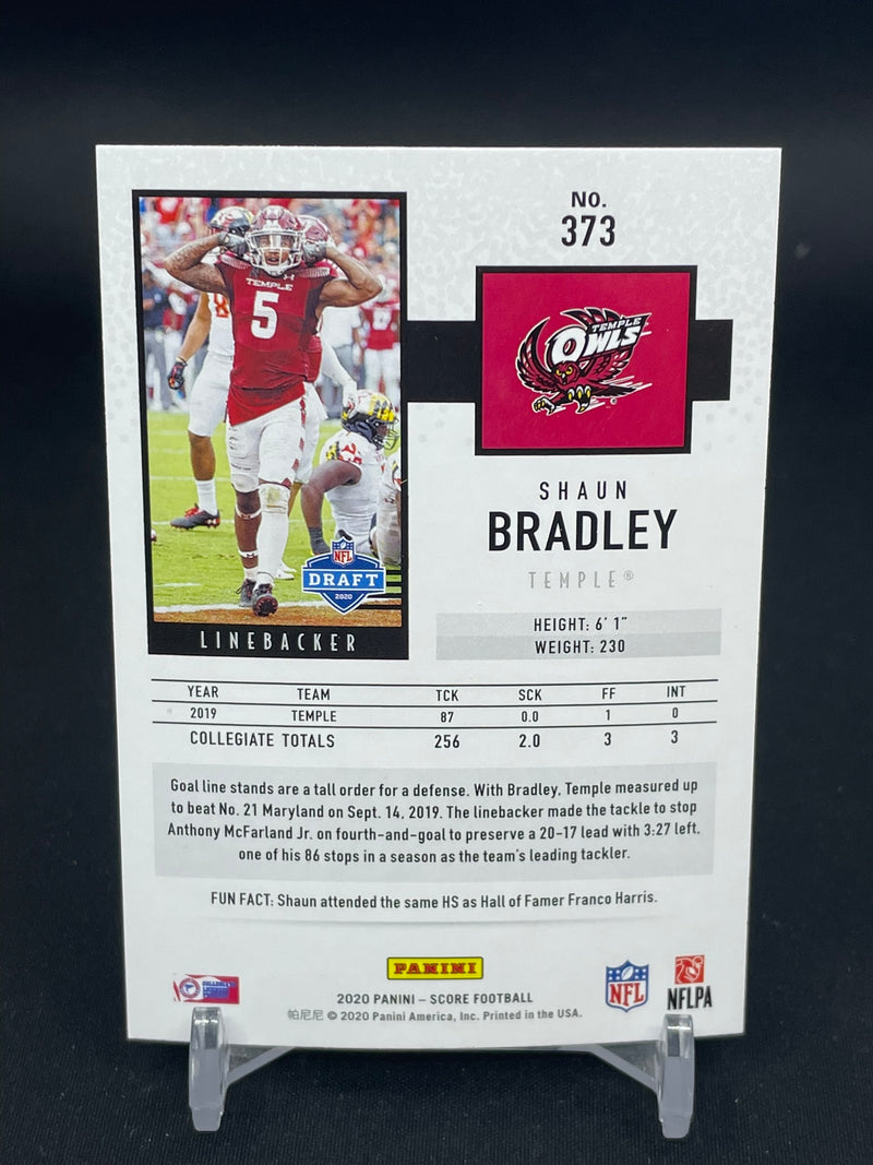 2020 PANINI SCORE - SCORECARD - S. BRADLEY -