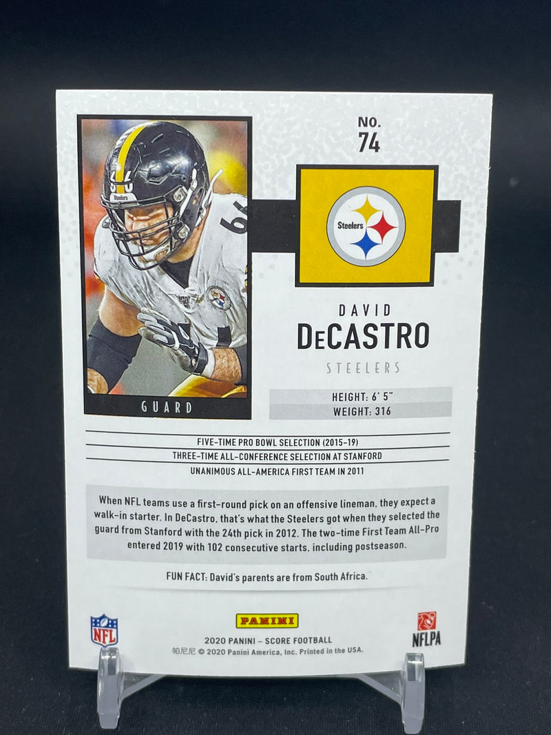 2020 PANINI SCORE - RED ZONE  - D. DECASTRO - #74 - #'D/20