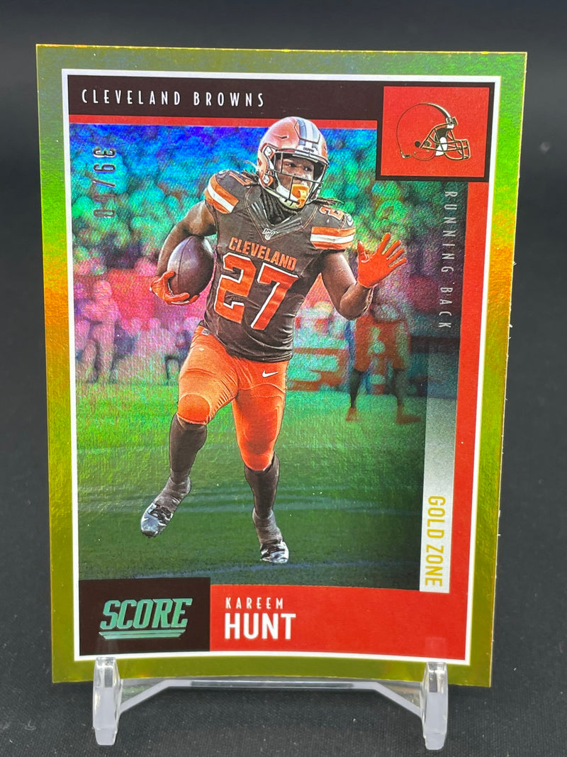 2020 PANINI SCORE - GOLD ZONE - K. HUNT - #76 - #'D/50