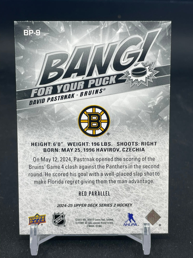 2024 UPPER DECK SERIES TWO - RED - BANG! FOR YOUR PUCK - D. PASTRNAK - #BP-9 - #'D/99