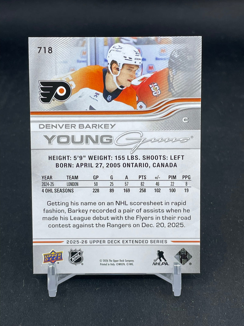 2025 UPPER DECK EXTENDED SERIES - YOUNG GUNS - D. BARKEY -