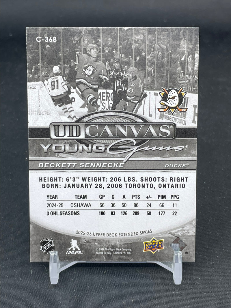 2025 UPPER DECK EXTENDED SERIES - B/W - UD CANVAS - YOUNG GUNS - B. SENNECKE -