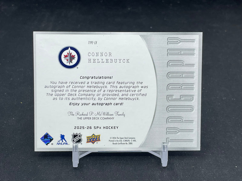 2025 UPPER DECK SPX - TYPOGRAPHY - C. HELLEBUYCK - #TYPE-CH - #'D/25 - AUTOGRAPH