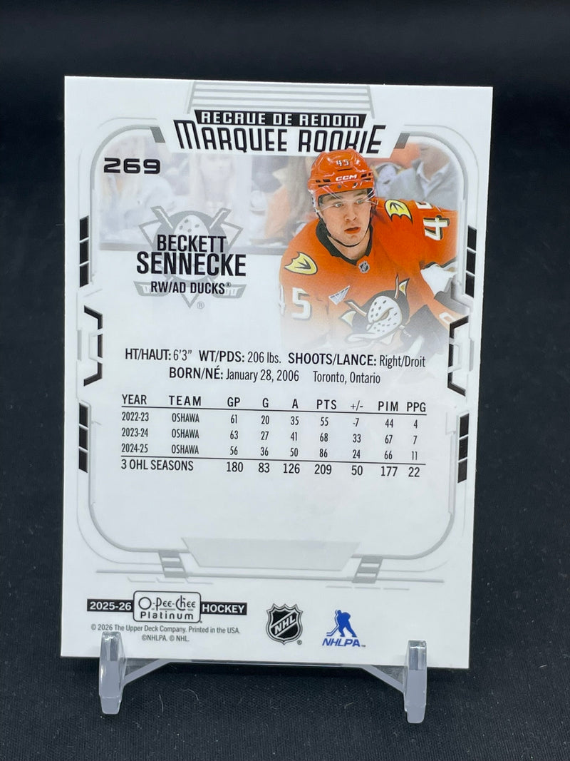 2025 UPPER DECK O-PEE-CHEE PLATINUM - MARQUEE ROOKIE - B. SENNECKE -