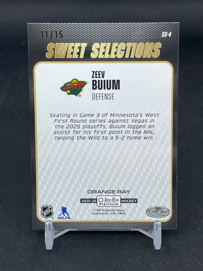 2025 UPPER DECK O-PEE-CHEE PLATINUM - ORANGE RAY - SWEET SELECTIONS - Z. BUIUM - #SS-4 - #'D/15