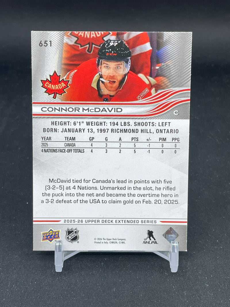 2025 UPPER DECK EXTENDED SERIES - DELUXE - C. MCDAVID - #651 - #'D/250