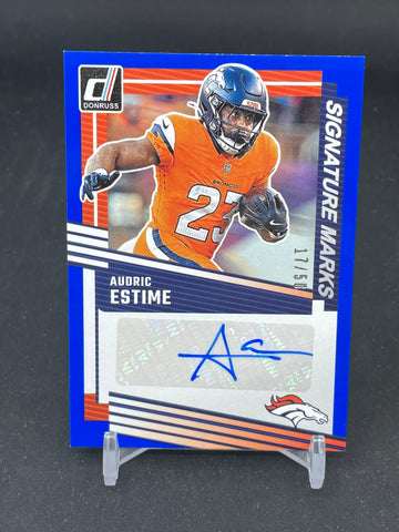 2025 PANINI DONRUSS - BLUE - SIGNATURE MARKS - A. ESTIME - #SM-AEE - #'D/50 - AUTOGRAPH