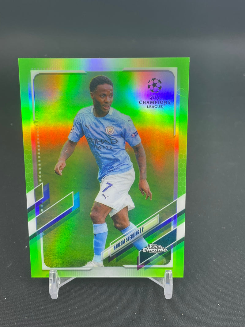 2020 TOPPS CHROME UEFA - NEON GREEN REFRACTOR - R. STERLING - #76 - #'D/99