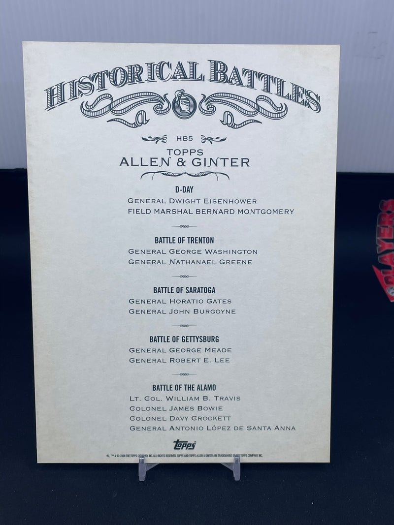 2008 TOPPS ALLEN & GINTER - HISTORICAL BATTLES JUMBO CARD - D-DAY -