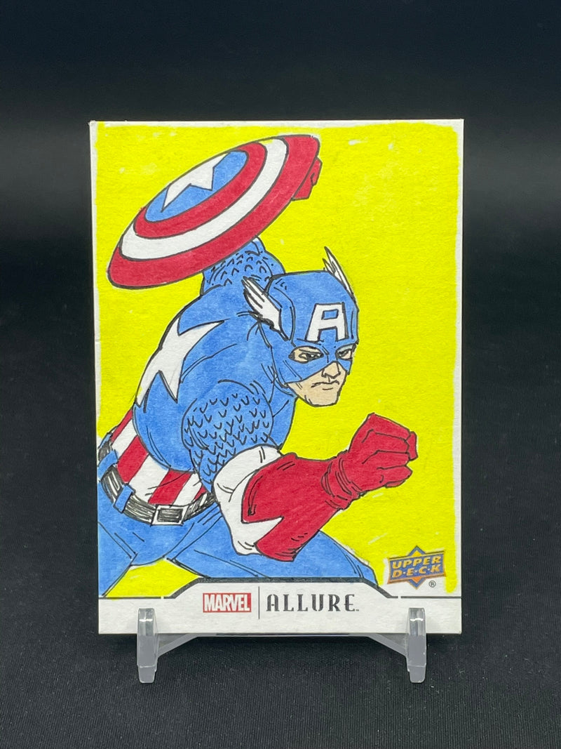 2021 UPPER DECK MARVEL ALLURE - SKETCH CARD - CAPTAIN AMERICA - #SKT - #1/1