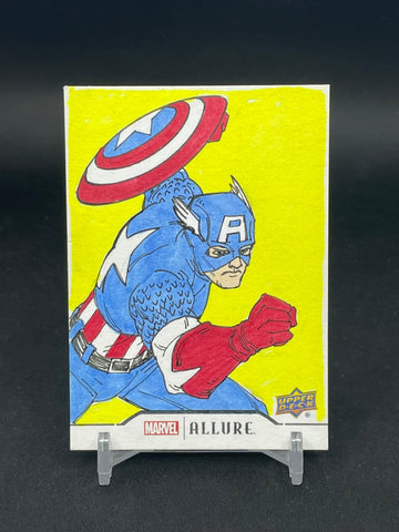 2021 UPPER DECK MARVEL ALLURE - SKETCH CARD - CAPTAIN AMERICA - #SKT - #1/1