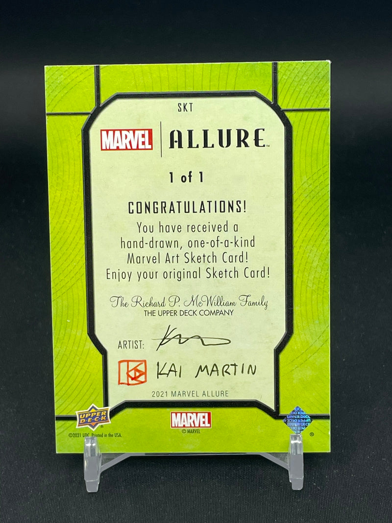 2021 UPPER DECK MARVEL ALLURE - SKETCH CARD - CAPTAIN AMERICA - #SKT - #1/1