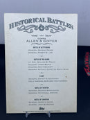 2008 TOPPS ALLEN & GINTER - HISTORICAL BATTLES JUMBO CARD - BATTLE OF GETTYSBURG -