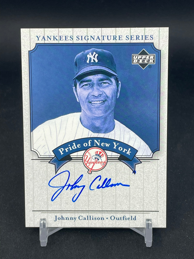 2003 UPPER DECK YANKEE SIGNATURE SERIES - PRIDE OF NEW YORK - J. CALLISON -