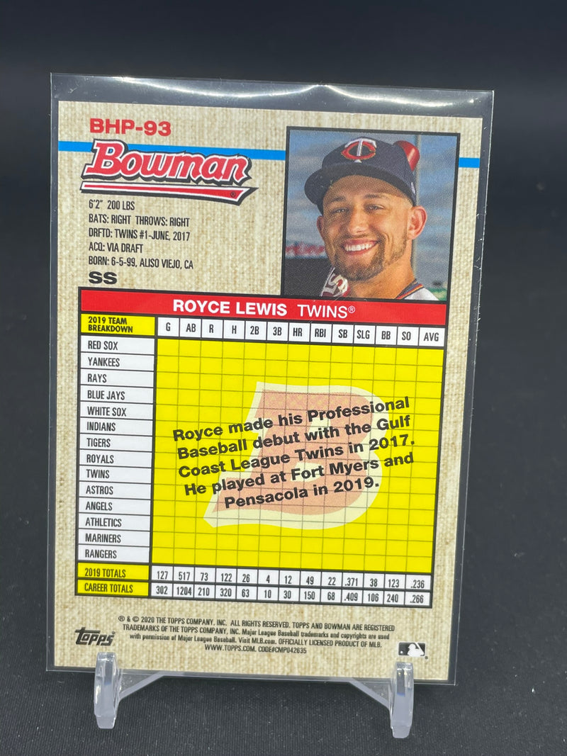 2020 TOPPS BOWMAN HERITAGE - IMAGE VARIATION - R. LEWIS -