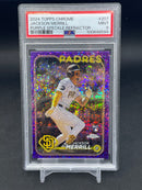 2024 TOPPS CHROME - PURPLE SPECKLE REFRACTOR - J. MERRILL - #207 - #'D/299 - PSA 9 - RC