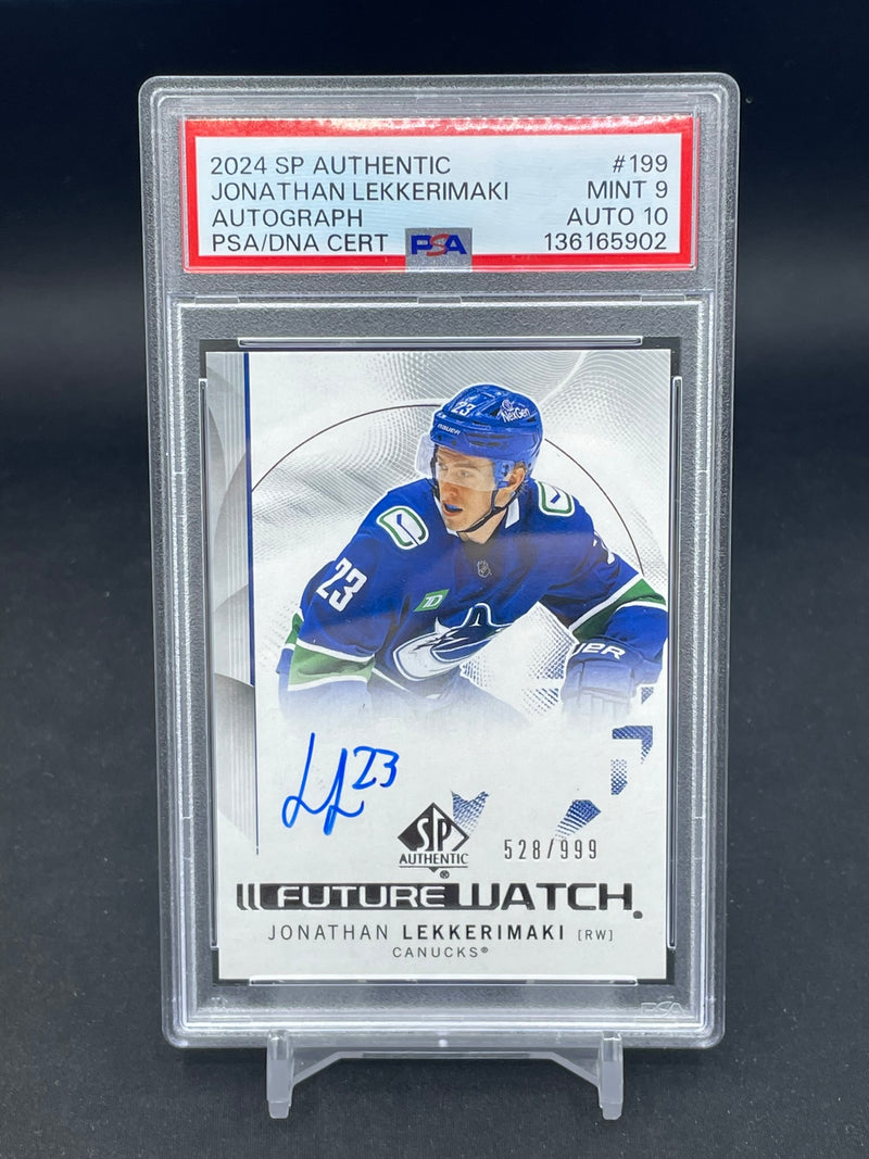 2024 UPPER DECK SP AUTHENTIC - FUTURE WATCH AUTO - J. LEKKERIMAKI - #199 - #'D/999 - AUTOGRAPH - PSA 9 & 10 - RC