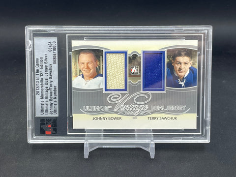 2012 IN THE GAME - ULTIMATE VINTAGE DUAL JERSEY - J. BOWER / T. SAWCHUK - #'D/24 - DUAL RELIC