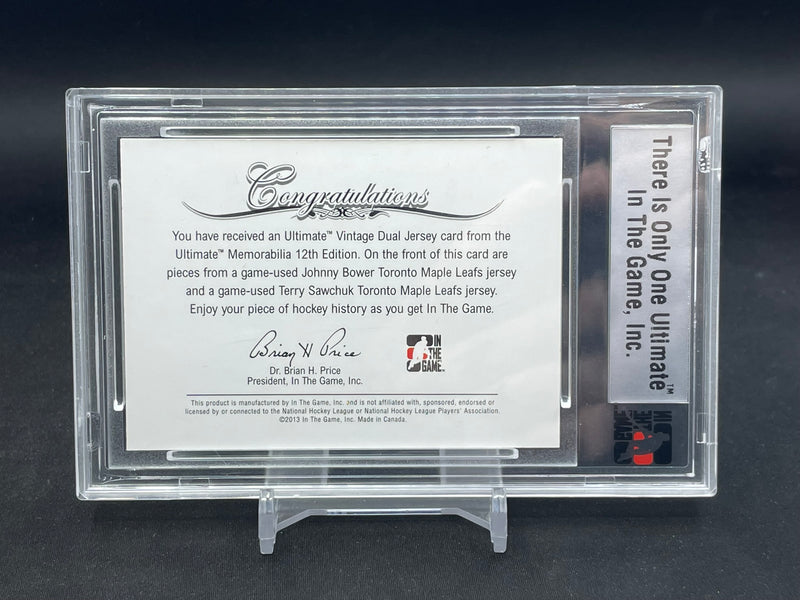 2012 IN THE GAME - ULTIMATE VINTAGE DUAL JERSEY - J. BOWER / T. SAWCHUK -