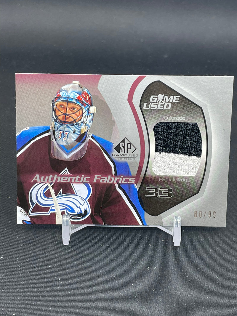 2004 UPPER DECK SP GAME USED - AUTHENTIC FABRICS - P. ROY - #AF-PR - #'D/99 - RELIC