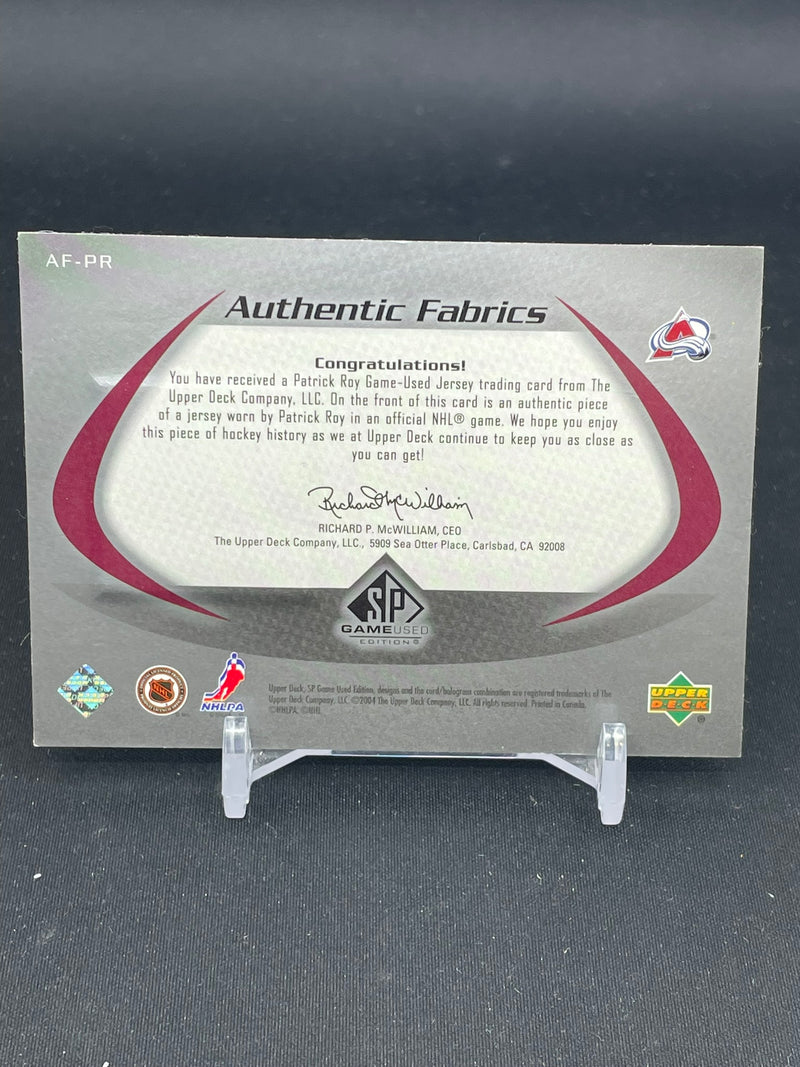 2004 UPPER DECK SP GAME USED - AUTHENTIC FABRICS - P. ROY - #AF-PR - #'D/99 - RELIC