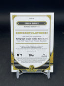 2022 TOPPS TRIPLE THREADS - EMERALD - C. BURNES - #ASJR-CB - #'D/50 - RELIC - AUTOGRAPH