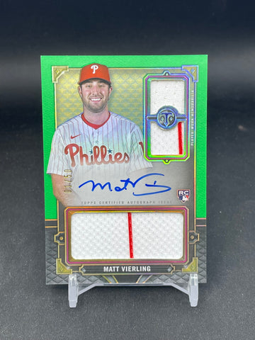 2022 TOPPS TRIPLE THREADS - EMERALD - M. VIERLING - #RFPAR-MV - #'D/50 - TRIPLE RELIC - AUTOGRAPH - RC