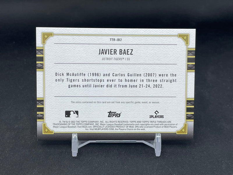 2022 TOPPS TRIPLE THREADS - EMERALD - J. BAEZ - #TTR-JB2 - #'D/18 - RELIC
