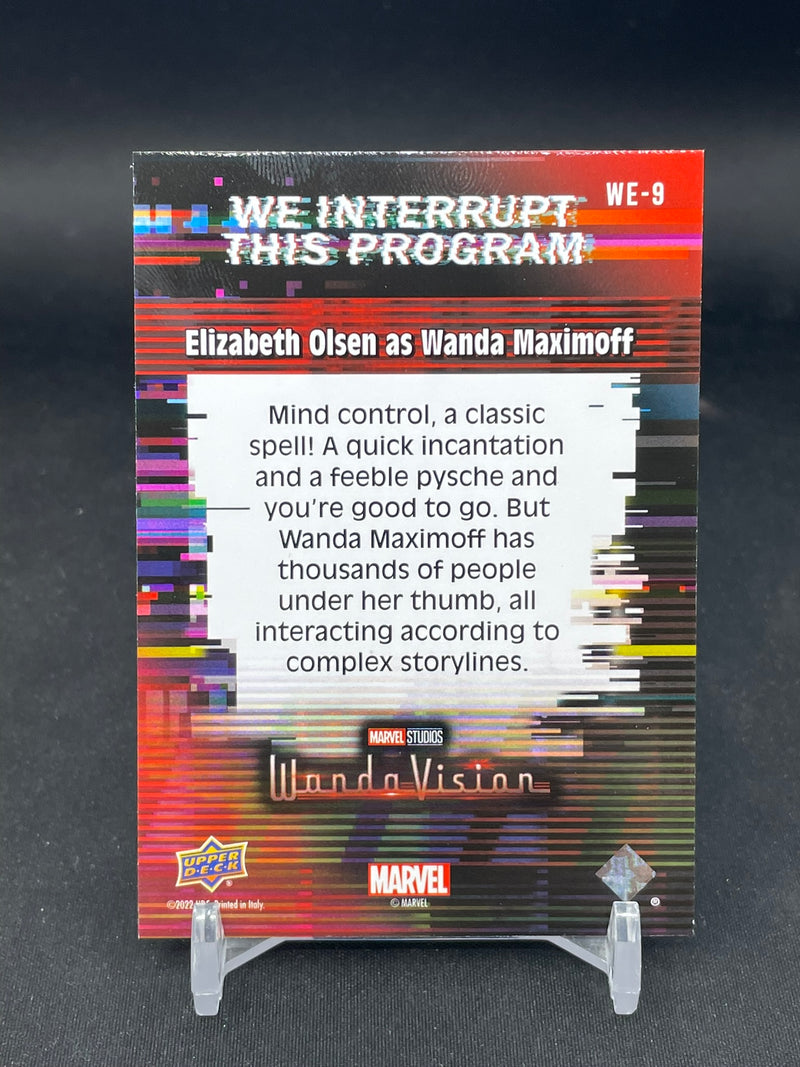 2022 UPPER DECK WANDAVISION - WE INTERRUPT THIS PROGRAM - WANDA MAXIMOFF -
