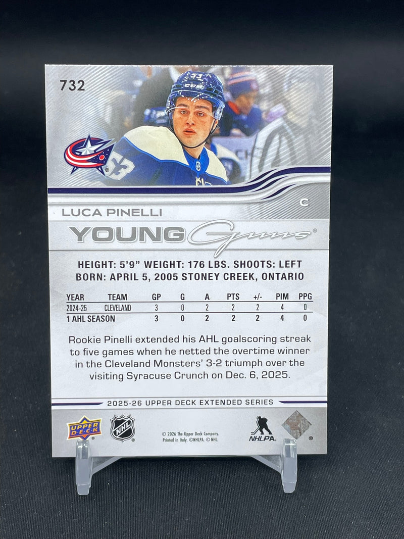2025 UPPER DECK EXTENDED SERIES - YOUNG GUNS - L. PINELI -