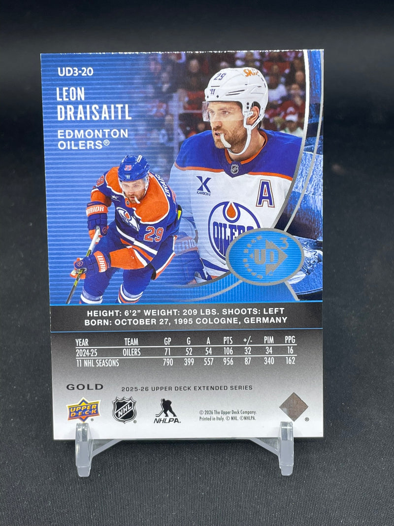 2025 UPPER DECK EXTENDED SERIES - GOLD - UD3 - L. DRAISAITL - #UD3-20 - #'D/333