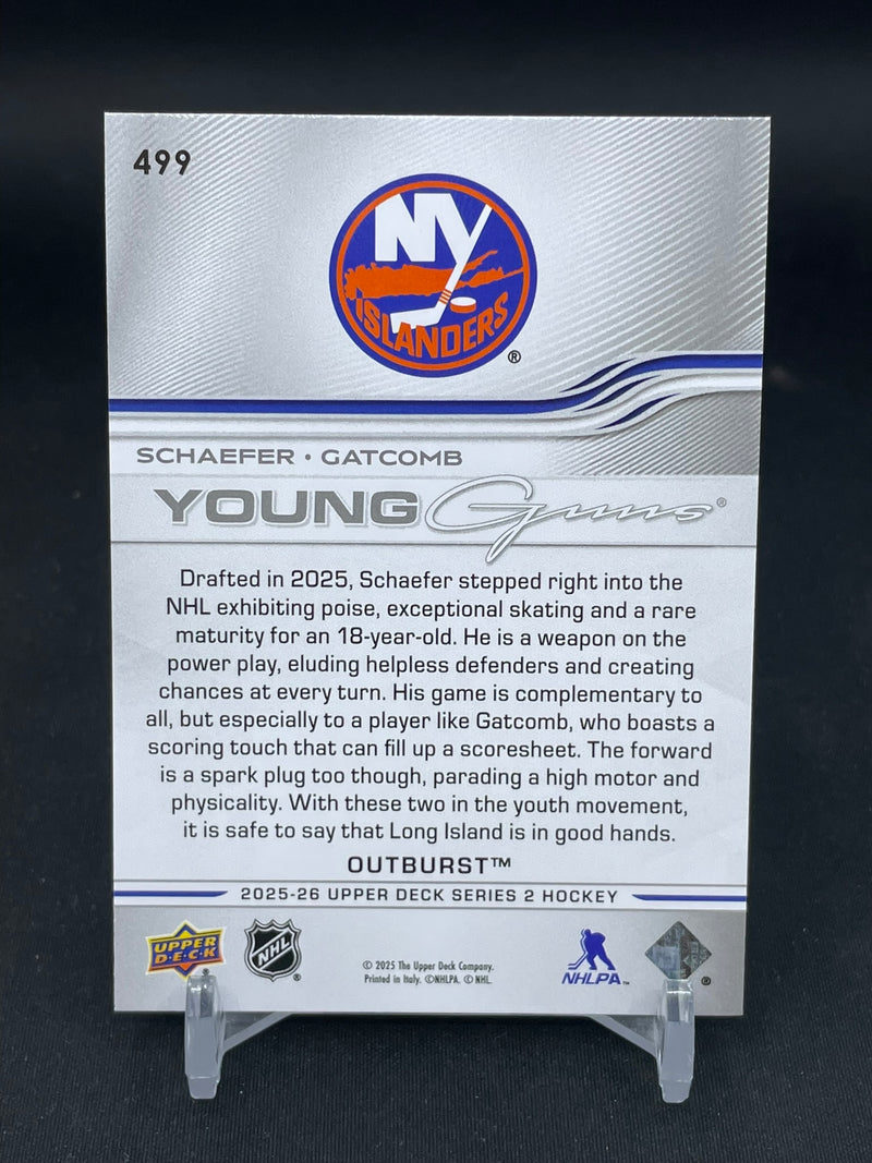 2025 UPPER DECK SERIES TWO - OUTBURST - YOUNG GUNS - M. SCHAEFER / M. GATCOMB -
