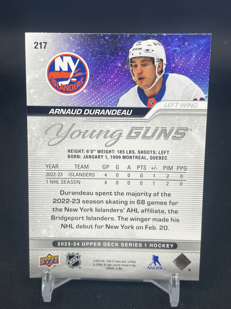 2023 UPPER DECK SERIES ONE - YOUNG GUNS - A. DURANDEAU -
