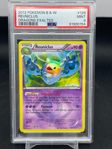 POKEMON - DRAGONS EXALTED - REUNICLUS - SECRET RARE - #126 - PSA 9
