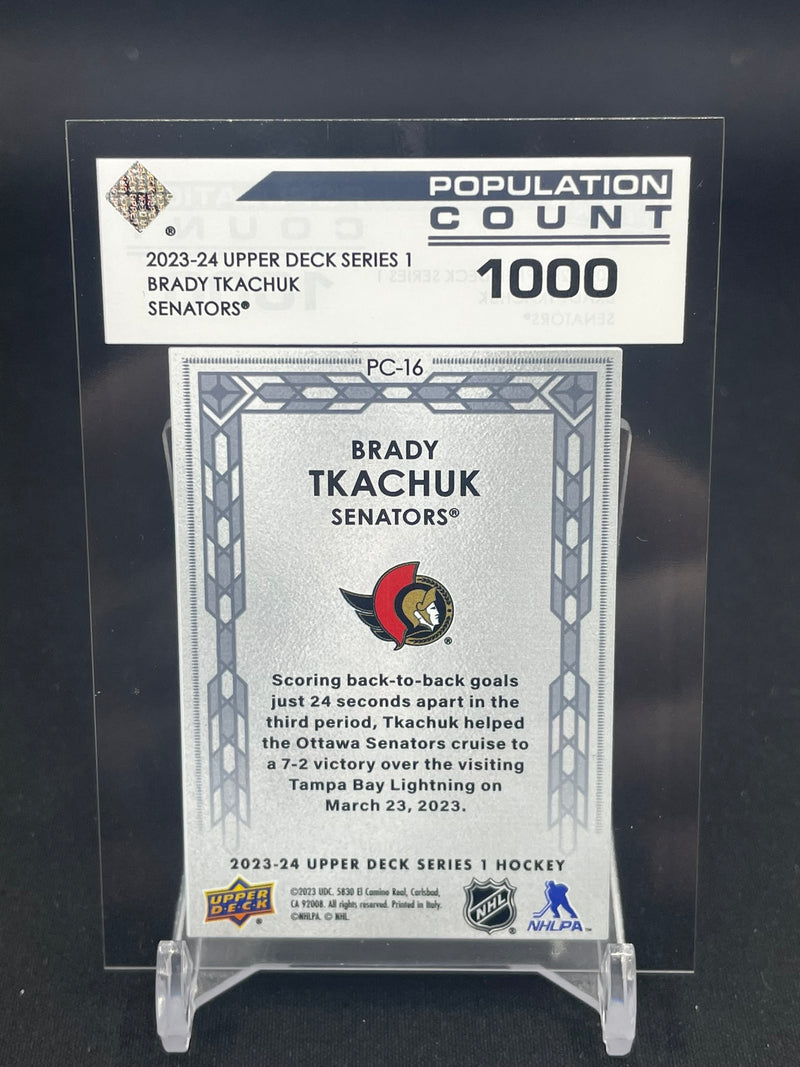 2023 UPPER DECK SERIES ONE - POPULATION COUNT 1000 - B. TKACHUK -