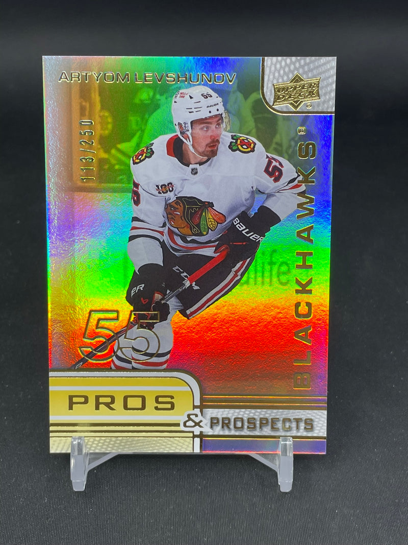 2025 UPPER DECK EXTENDED SERIES - GOLD - PROS & PROSPECTS - A. LEVSHUNOV - #PP-3 - #'D/250 - RC