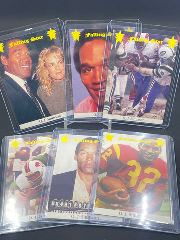 1994 FALLING STAR INC. - PROMOTIONAL CARD - O.J. SIMPSON - 6 CARD SET