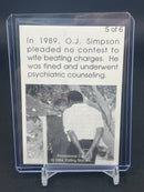 1994 FALLING STAR INC. - PROMOTIONAL CARD - O.J. SIMPSON - 6 CARD SET