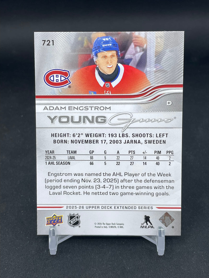 2025 UPPER DECK EXTENDED SERIES - YOUNG GUNS - A. ENGSTROM -