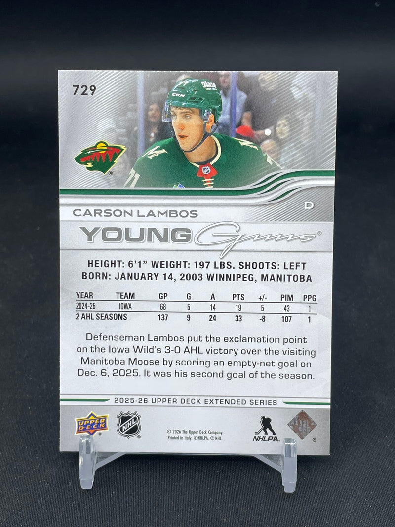 2025 UPPER DECK EXTENDED SERIES - YOUNG GUNS - C. LAMBOS -