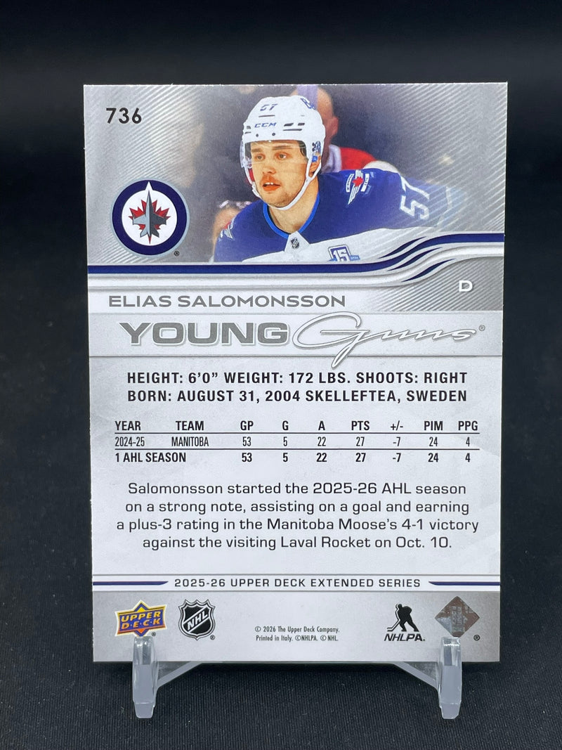 2025 UPPER DECK EXTENDED SERIES - YOUNG GUNS - E. SALMONSSON -