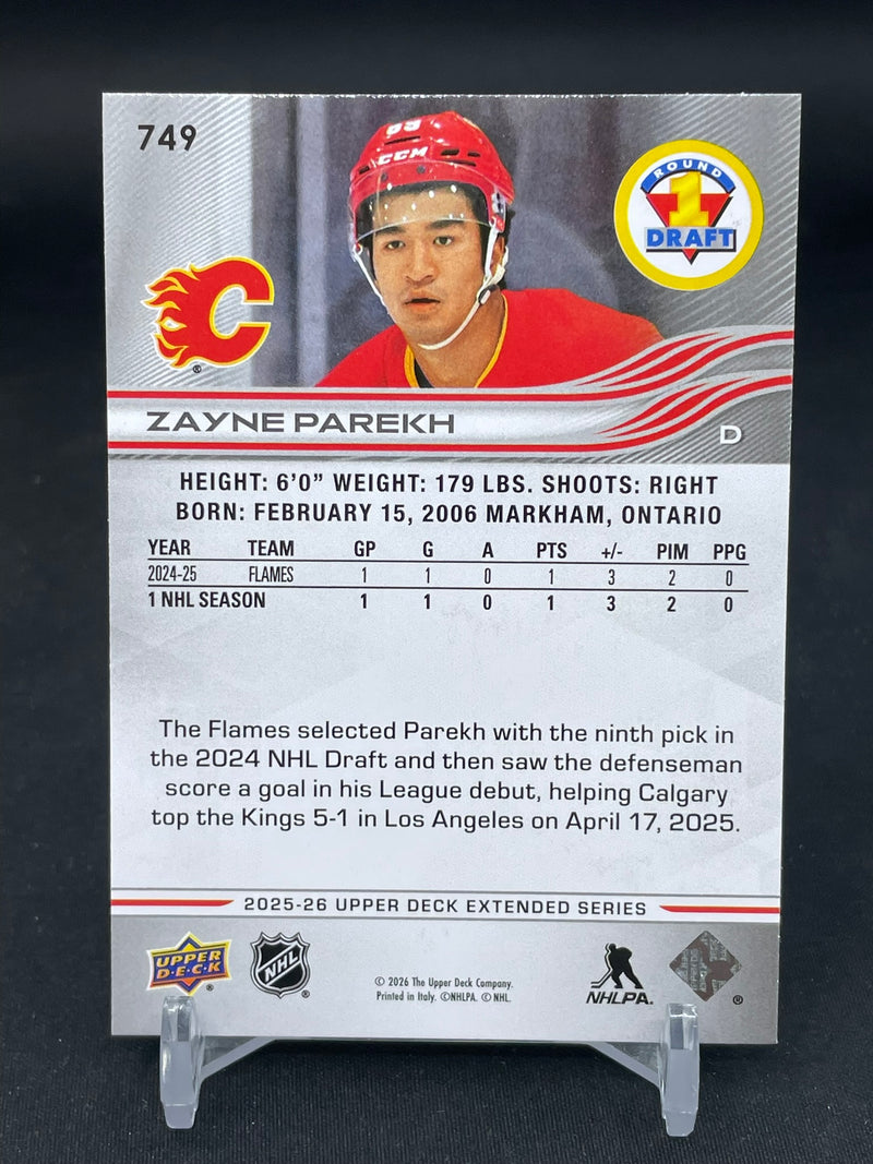 2025 UPPER DECK EXTENDED SERIES - 1ST ROUND ROOKIES - Z. PAREKH -