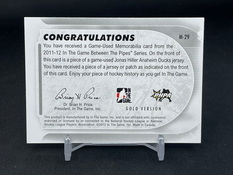 2012 IN THE GAME BETWEEN THE PIPES - GOLD VERSION - J. HILLER -