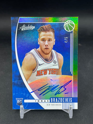 2019 PANINI ABSOLUTE - GREEN - I. BRAZDEIKIS - #RV-IGB - #'D/5 - AUTOGRAPH - RC