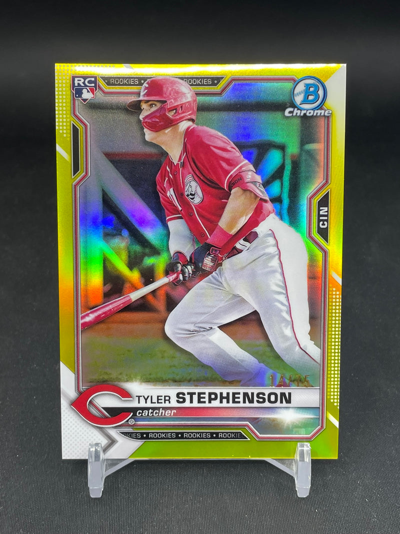 2021 TOPPS BOWMAN CHROME - YELLOW - T. STEPHENSON - #87 - #'D/75 - RC